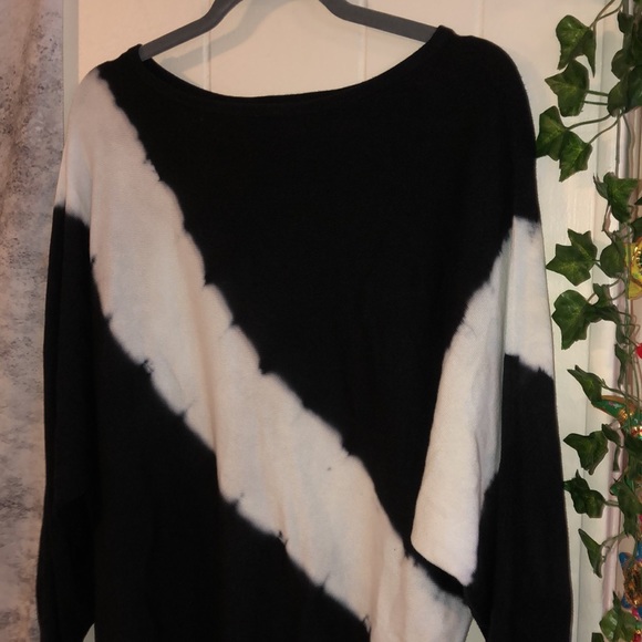 Philosophy Tie Dye Black And White Soft Warm Sweater Size XL - Picture 4 of 13